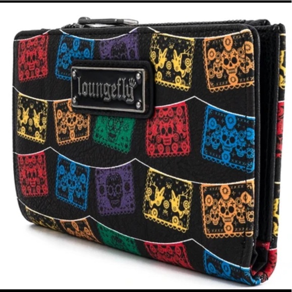 Loungefly 2 ITEMS BNBWT!!๐ COCO PAPER PAPILLON FLAGS MATCHING WALLET & PURSE! - Picture 2 of 10